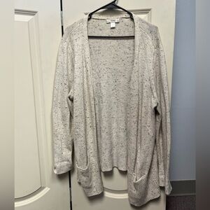 🚨CLEARANCE 0124-19 Cj Banks, heather grey cardigan, 1X